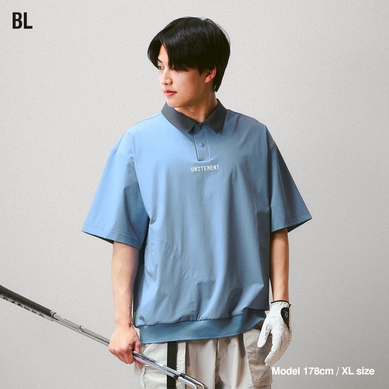 希少UNITED ARROWS GOLF ✖️AddElm半袖シャツ 紺 M UNITED ARROWS & SONS by MASAKI KAWASE＞ N/P HALF ZIP SS