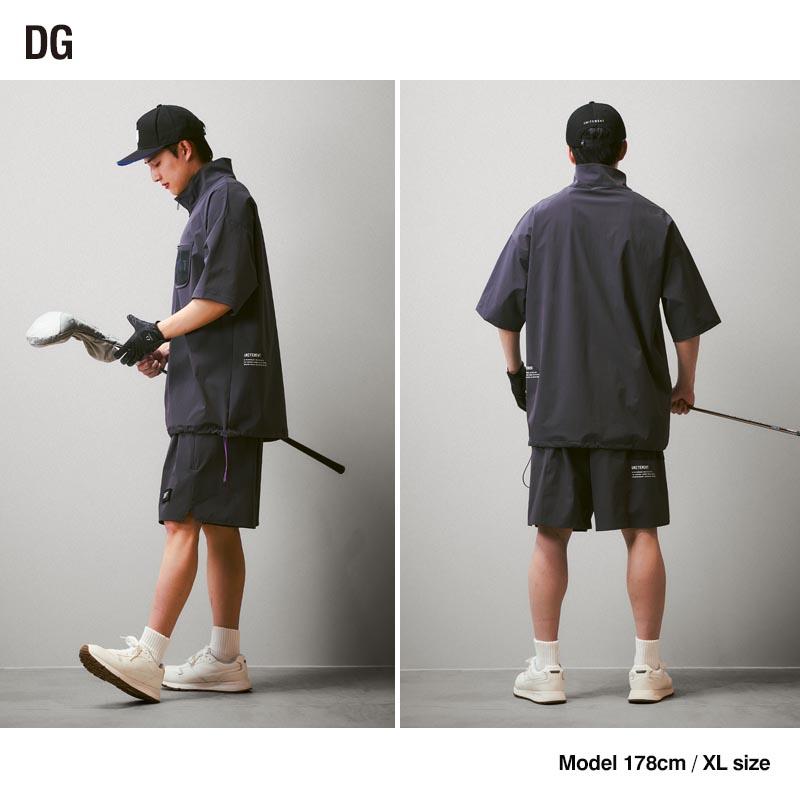 ユナイトメント unitement オーバーサイズ ゴルフウェア XL 黒 unitement ゴルフウェア メンズ ゴルフ ウェア シャツ 半袖