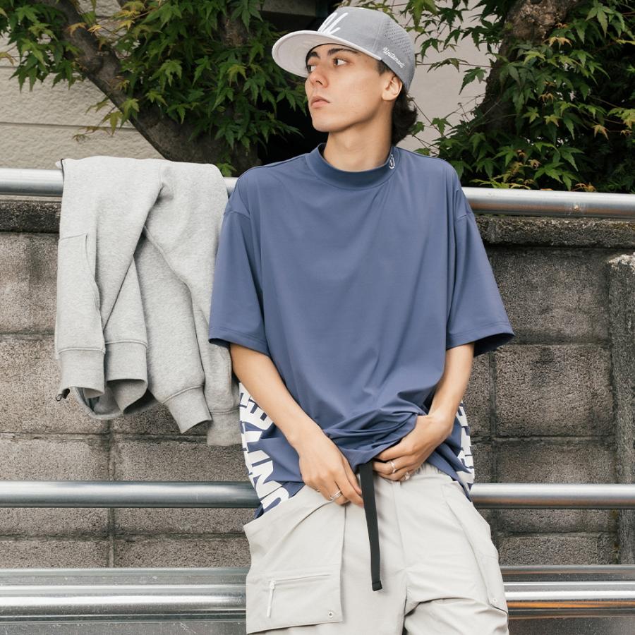 【美品】UNITEMENT ユナイトメント モックネック半袖シャツ 接触冷感 M unitement 【最新作】ゴルフウェア メンズ 半袖 モックネックシャツ