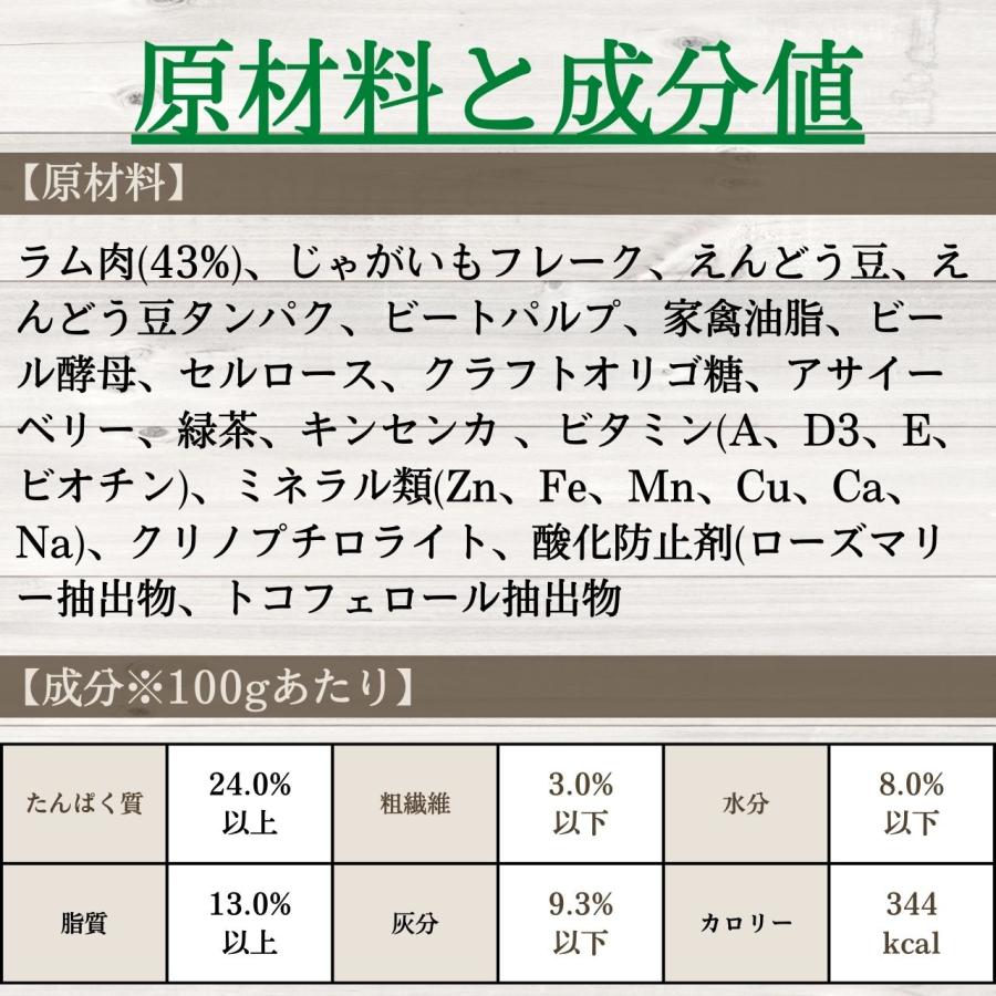 ドッグフード ラム 成犬用 2kg×2個 総合栄養食 ドライフード グレイン