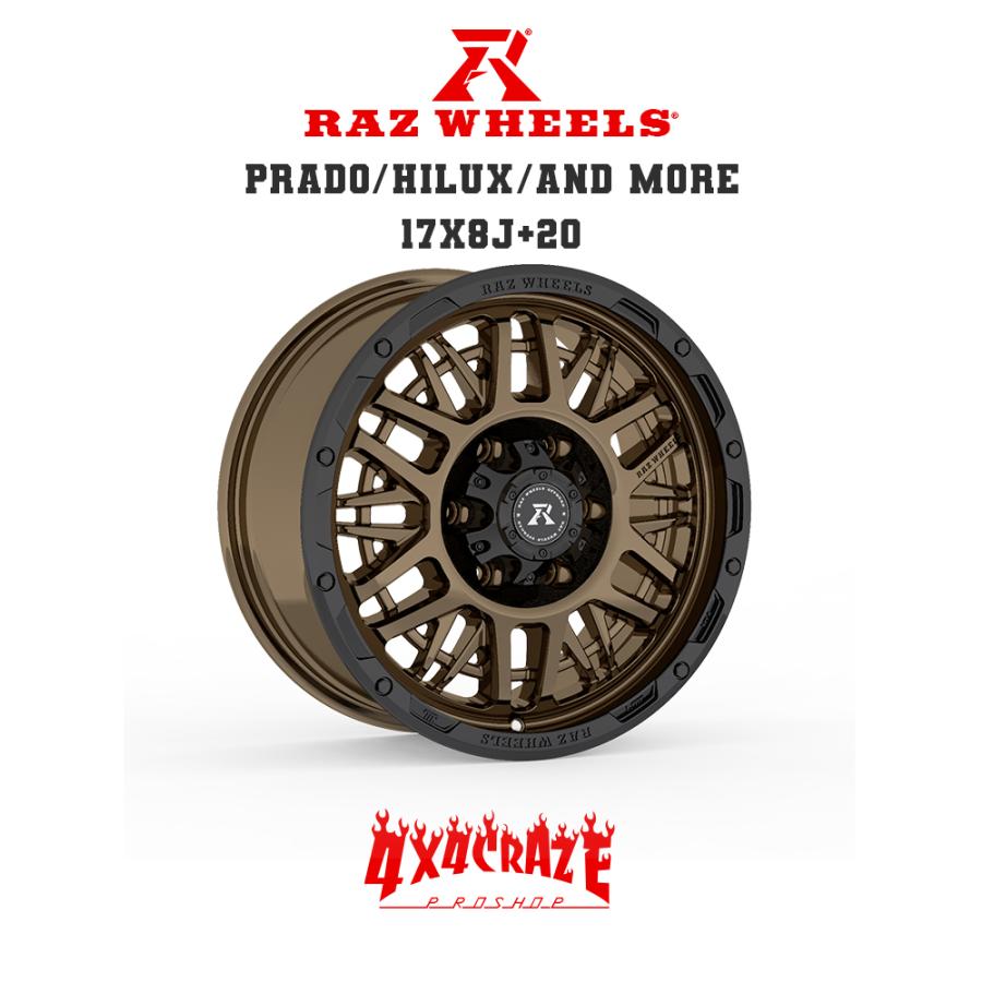 ランドクルーザー ランドクルーザープラド/ハイラックス RAZ WHEELS CV01 17x8J +20 LANDCRUISER PRADO ...