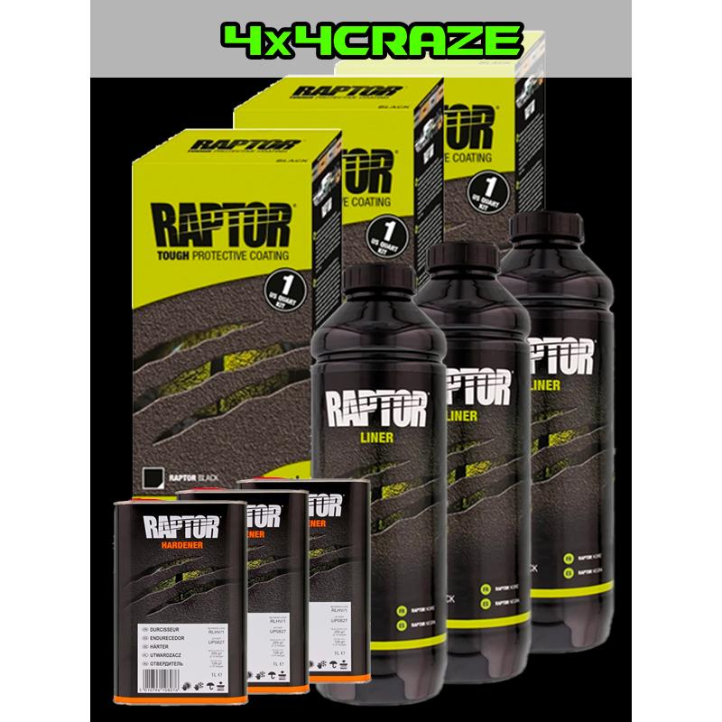 ☆格安☆ラプターライナーブラック3本 チンタブル2本セット 即納