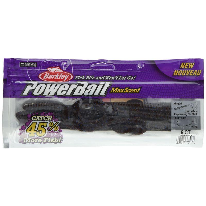 Berkley (バークレー) ワーム パワーベイト マックスセント キングテール 8インチ スカッパノンブルーフレック PBMSKT8-SC