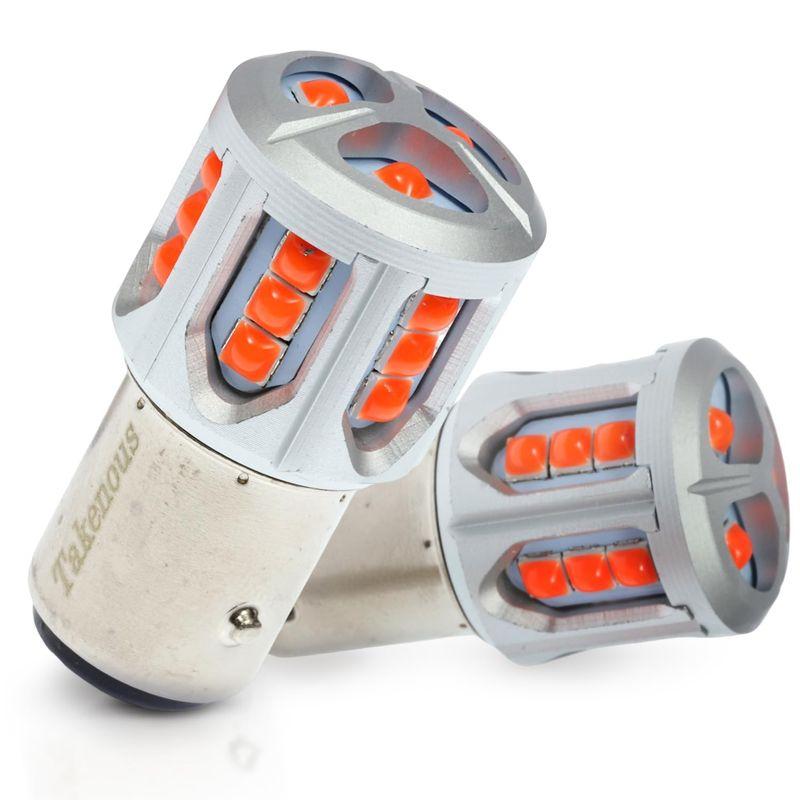 Takenous トラック野郎御用達 竹村商会 S25 LED ダブル s25 ダブル レッド 12v 24v 180度段違いピン BAY1