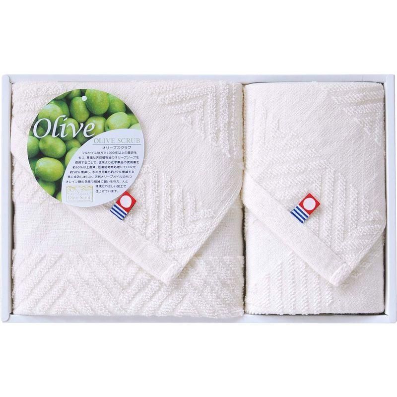 日本ユーテンシル タオルギフトセット ベージュ (フェイスタオルハンドタオル) Natural Island 今治オリーブスクラブ TNI