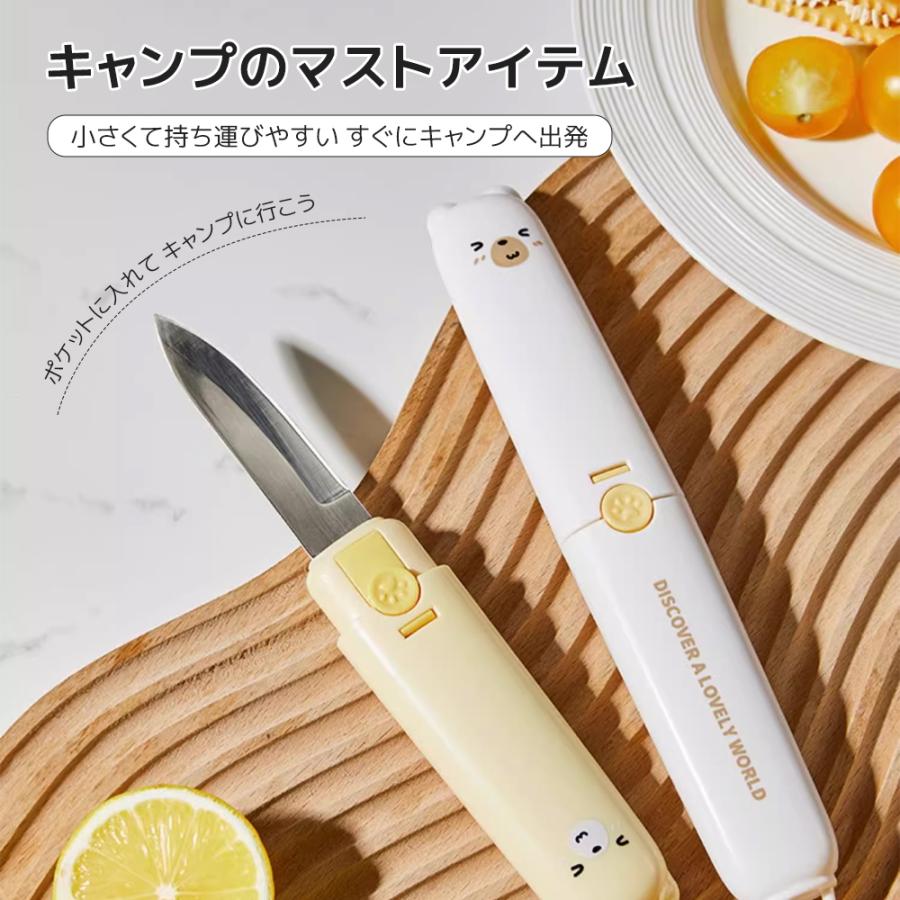 フルーツナイフ＆ピーラー 2in1 多機能 キッチンツール 果物ナイフ