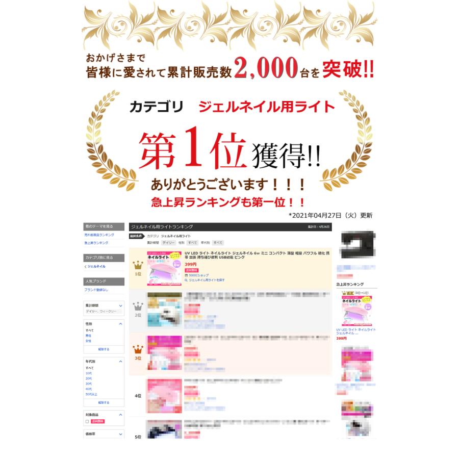 Uv Led ライト ネイルライト ジェルネイル 6ｗ ミニ コンパクト 薄型 軽量 パワフル 硬化 携帯 出張 持ち運び便利 Usb給電 ピンク Zjd 5000cショップ 通販 Yahoo ショッピング