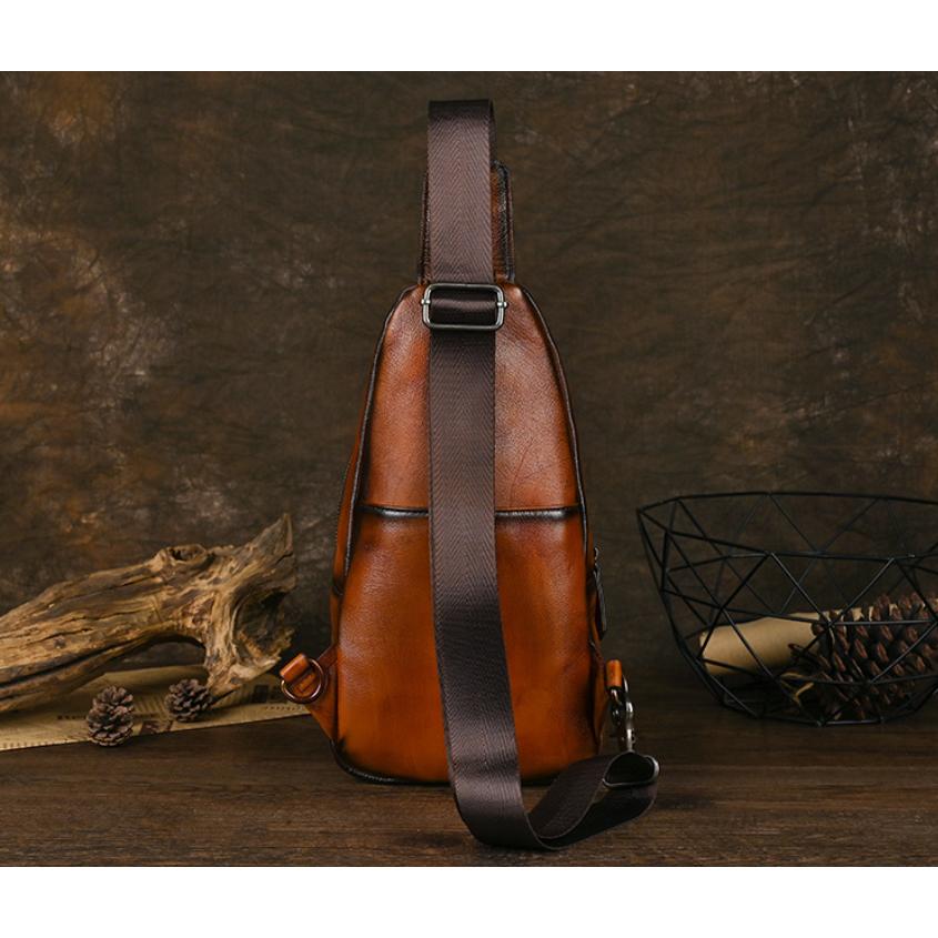 ボディバッグ メンズ 本革 2way 縦型 斜め掛け ショルダーバッグ
