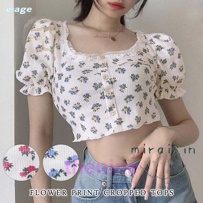 tシャツ トップス レディース 春 夏 春夏 半袖 花柄 カットソー 小花柄