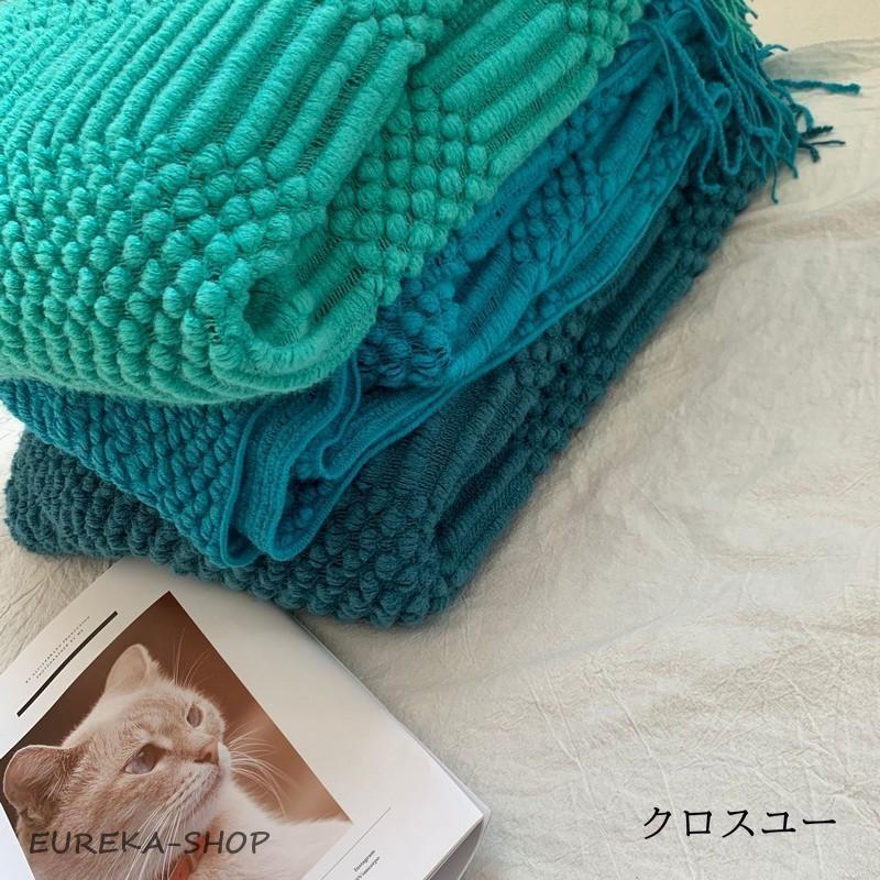 ブランケット ひざ掛け 毛布 ニット ソファーカバー ベッドカバー
