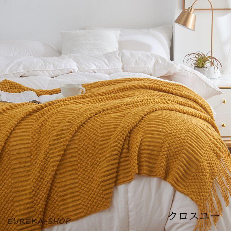 ブランケット ひざ掛け 毛布 ニット ソファーカバー ベッドカバー