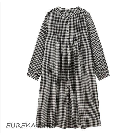 ワンピース レディース 30代 40代 冬 ロング チュニック チェック 体型