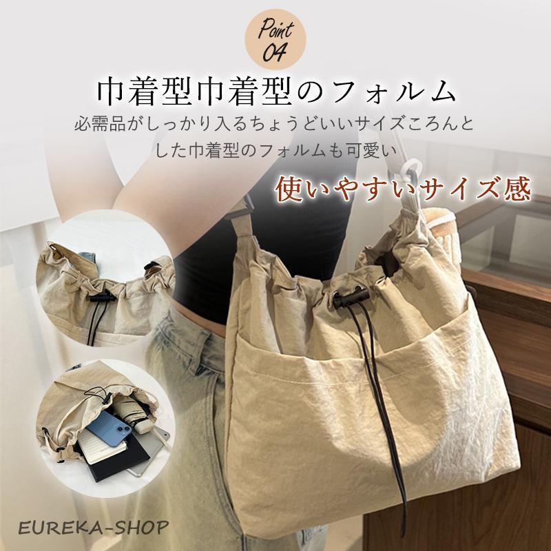巾着形肩掛けバッグ ショルダーバッグ レディース 斜めかけ 巾着 巾着バッグ 肩掛けバッグ