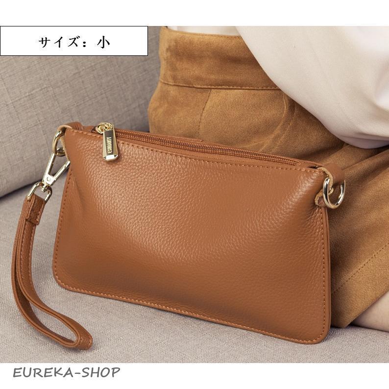 スマホポーチ 革 ミニショルダーバッグ レディース 小さめ 横型 長財布