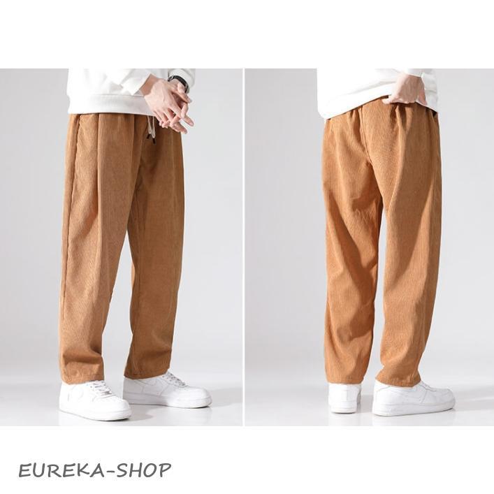 ワイドパンツ メンズ コーデュロイパンツ ワイドルック バギーパンツ