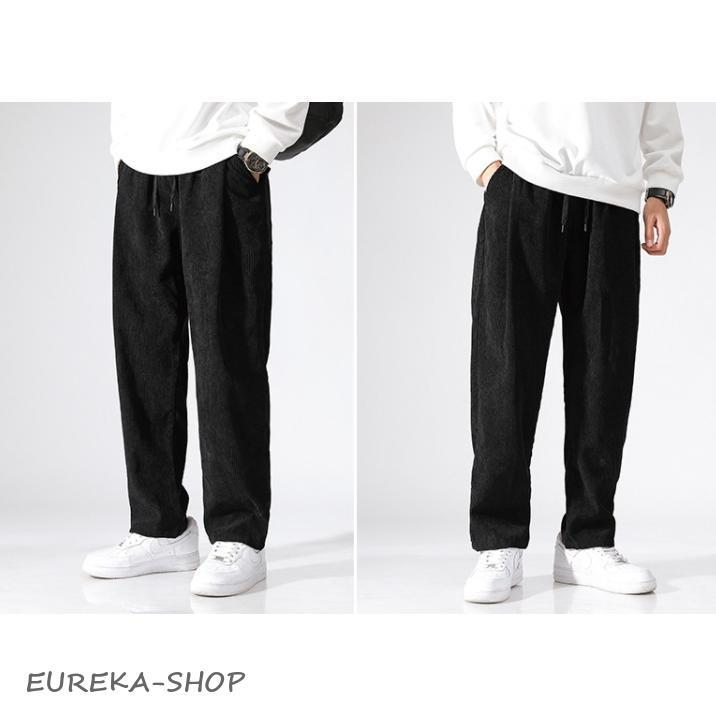 ワイドパンツ メンズ コーデュロイパンツ ワイドルック バギーパンツ