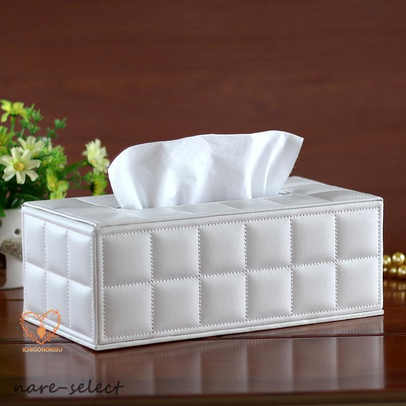 ティッシュケース レザー 車 PU おしゃれ ティッシュボックス