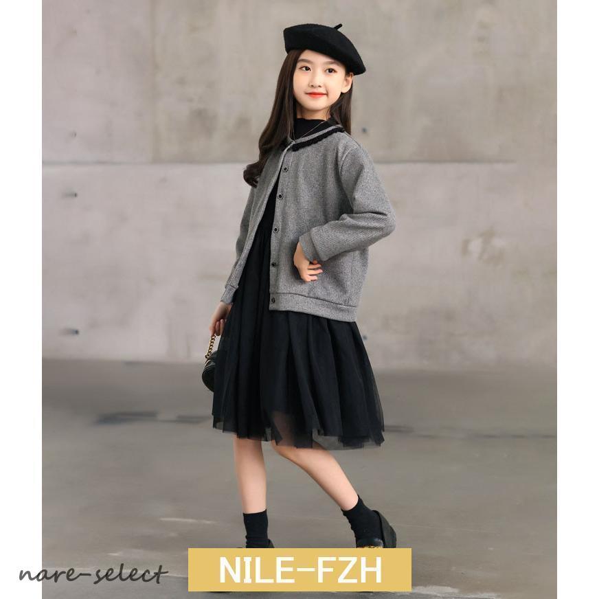 ピアノ発表会 入学式 スーツ 女の子 黒 灰 卒服 卒業式 ワンピース