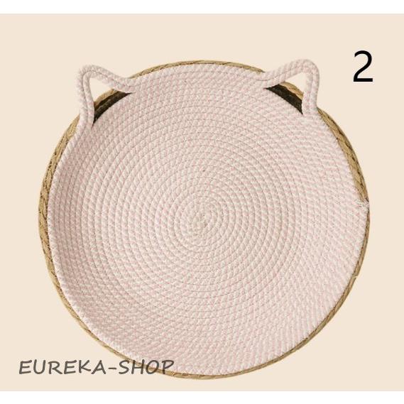 藤製和風猫ハウス 夏用半密閉型 籐編みペットベッド オールシーズン