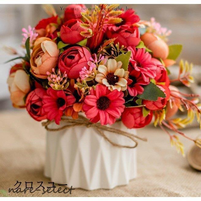 造花 インテリア 花瓶付き フラワーアレンジメント ブーケ パーツ