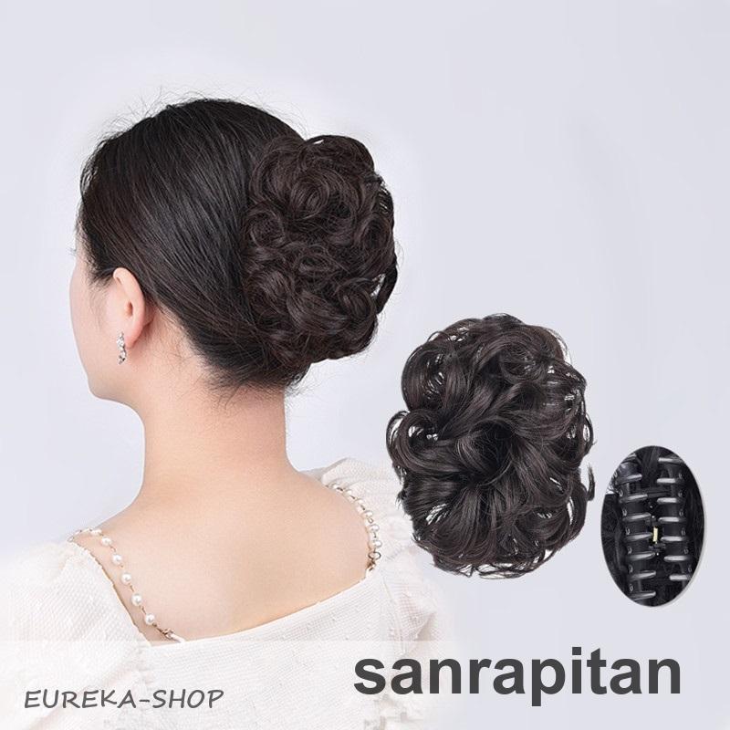 お団子ウィッグ ポイントウィッグ ヘアクリップ バンスクリップ 部分