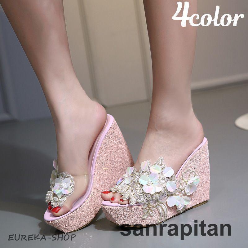 【美品】トリーバーチ　ビジュー　ミュール　サンダル　靴 トリーバーチビジュー付きレザーサンダル