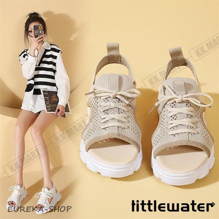 厚底サンダル レディース 厚底 メッシュ スポーツサンダル 通気