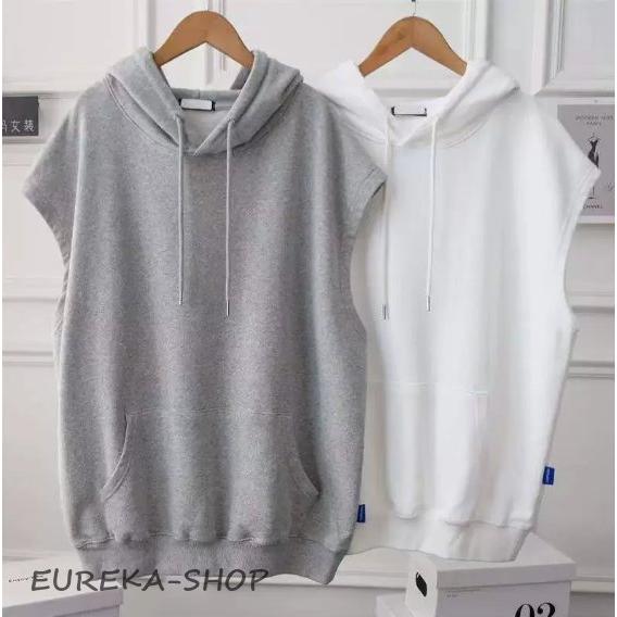 ノースリーブパーカー レディース メンズ タンクトップ ジップ