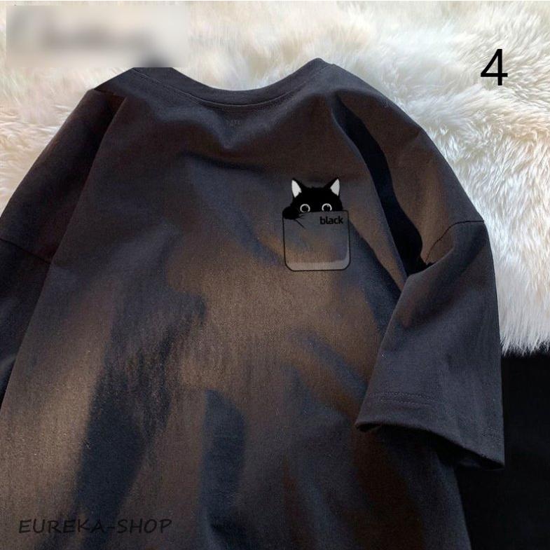 父の日 Tシャツ メンズ 半袖 丸首 猫柄 ねこ柄 シンプル お兄系
