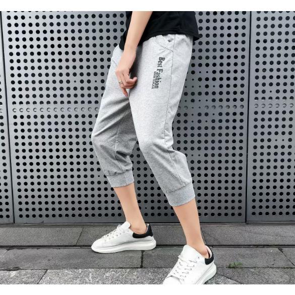 クロップドパンツ メンズ サルエルパンツ 七分丈 スウェットパンツ