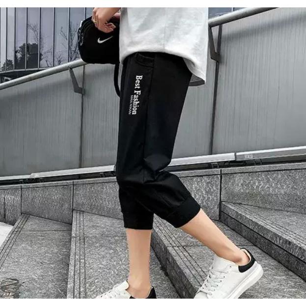 クロップドパンツ メンズ サルエルパンツ 七分丈 スウェットパンツ
