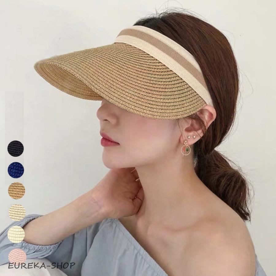 サンバイザー レディース 麦わら帽子 : EUREKAショップ - 通販 - Yahoo