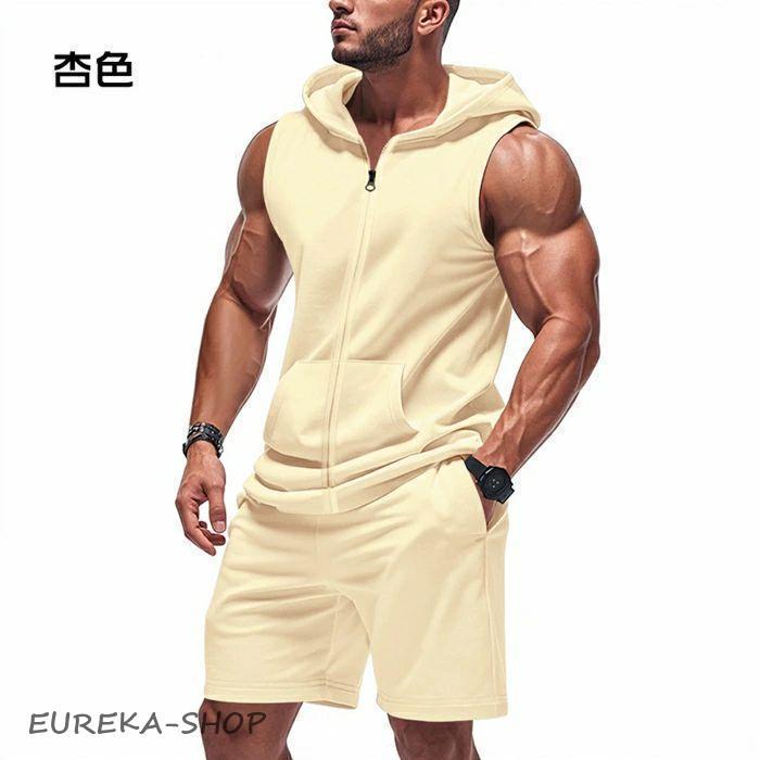 上下セット！deuce 半袖パーカー(フーディー)　ハーフパンツ　バスケ 楽天市場】セットアップ メンズ 夏 半袖 ハーフジップ パーカー