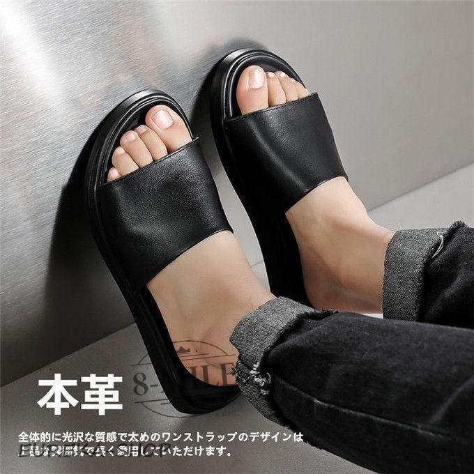 サンダル メンズ メンズサンダル レザー 革 レザーサンダル 靴