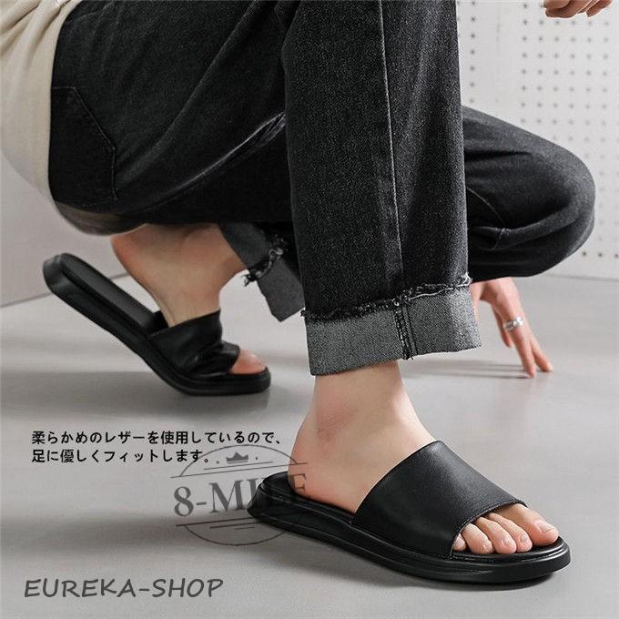 サンダル メンズ メンズサンダル レザー 革 レザーサンダル 靴
