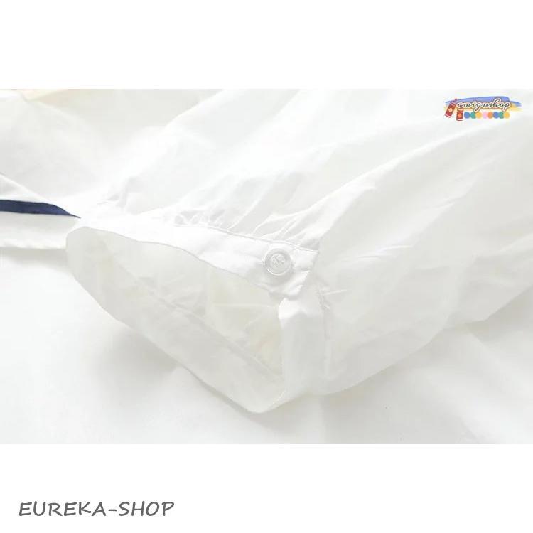 トップス ブラウス レディース シャツ 半袖 セーラーカラー リボン
