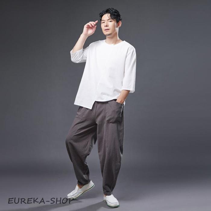 もゆる／萌／サルエルパンツ バルーンパンツ 切り替　M〜L バルーンパンツ サルエルパンツ ワイドパンツ アラジンパンツ ダンス