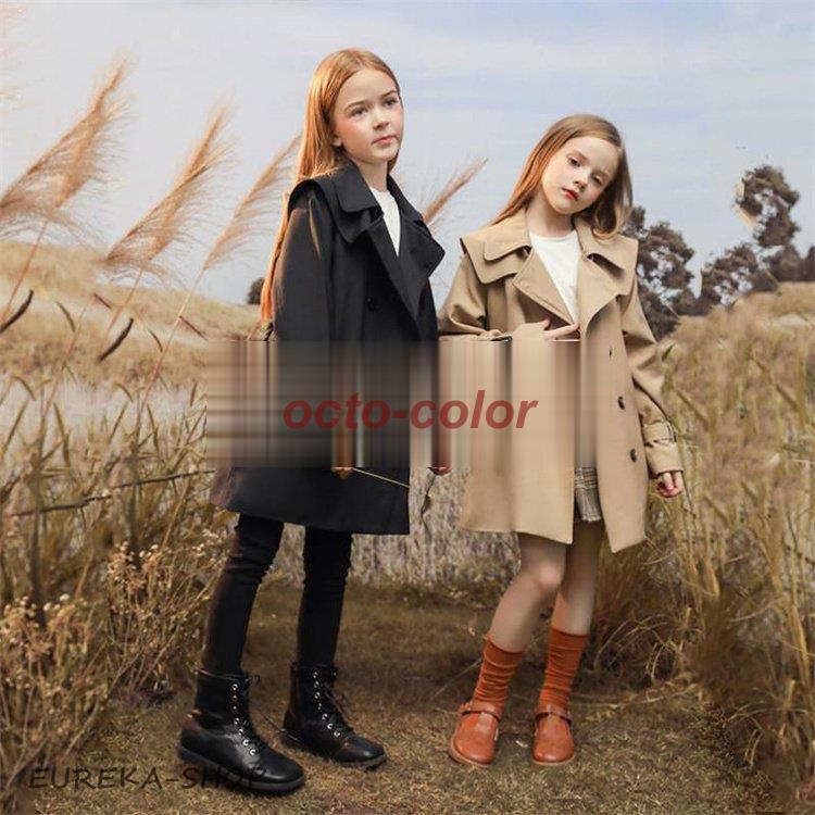 トレンチコート キッズ 子供服 女の子 秋服 ロングコート アウター 