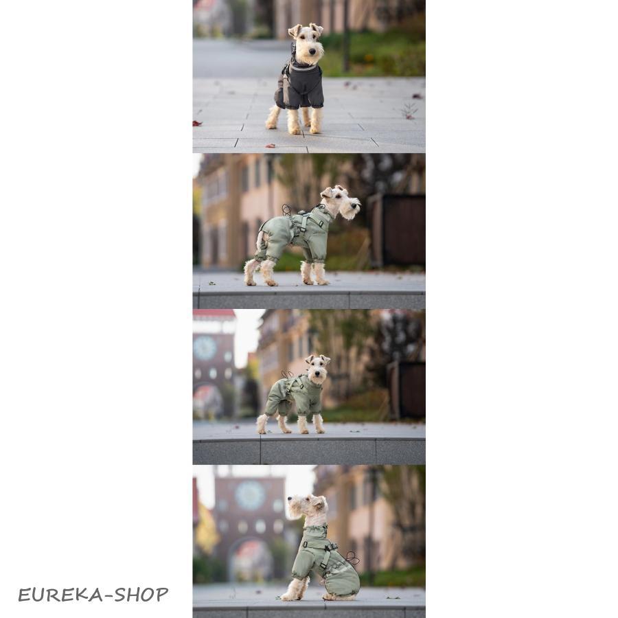 犬服 ジャケット 4本足 厚手 防寒 一体型 犬 ベスト コート 猫 小型犬