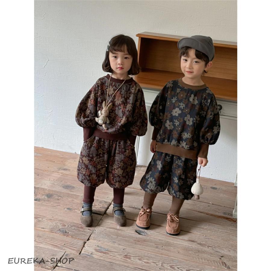 セットアップ キッズ 兄妹 子供服 女の子 柄 男の子 長袖 トレーナー