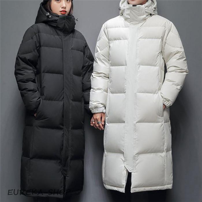 ダウンコート ダウンジャケット メンズ レディース ロング 90％白