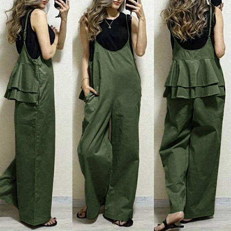 サロペット ワイド レディース キャミワンピ 夏 オーバーオール パンツ