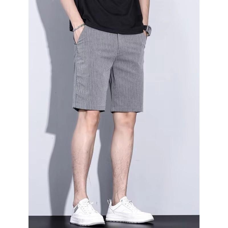 ハーフパンツ メンズ ショートパンツ 夏 ピンストライプ 縦縞 5分丈