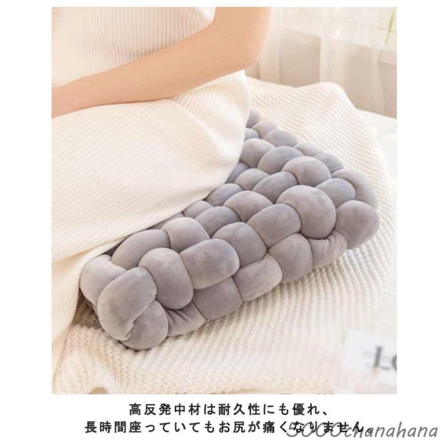 全18色 チャンキーニット クッション 高反発 厚さ12cm 編み物 椅子