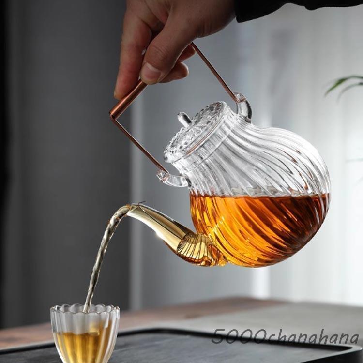 爆買 茶碗 急須 セット 6人 ティーポット 耐熱ガラス 直火 茶こし付き