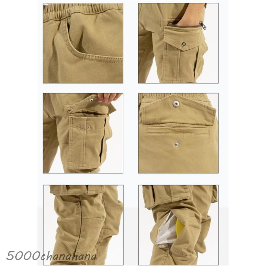 バイク用パンツ メンズ カーゴパンツ プロテクター付き 春夏秋