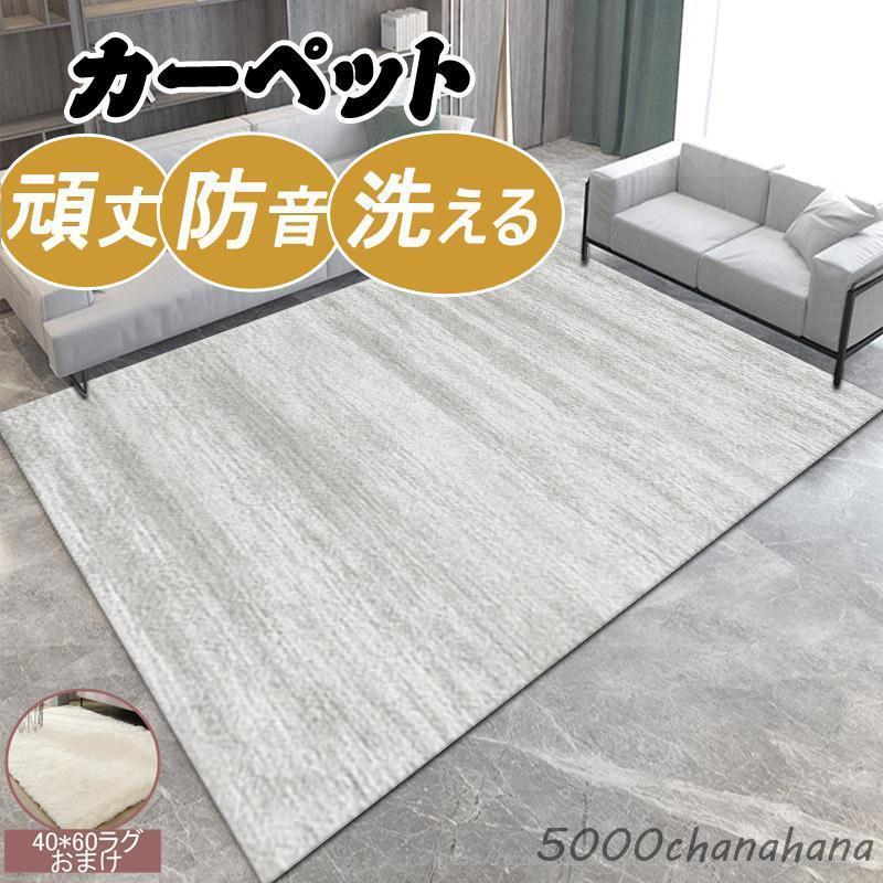 カーペット ラグマット 250×200cm　滑り止め付 洗えるラグ 抗菌 防音絨毯 長方形 ライトグレー ラグ 3畳 洗える ラグマット 200×250cm 洗えるラグ フランネル