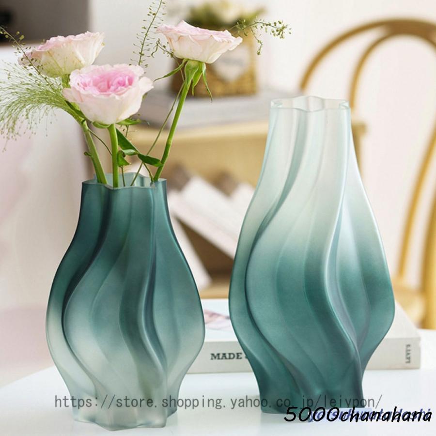 花びん 花器 置物 大型ベース 大きめ 花瓶 ガラスベース ガラス