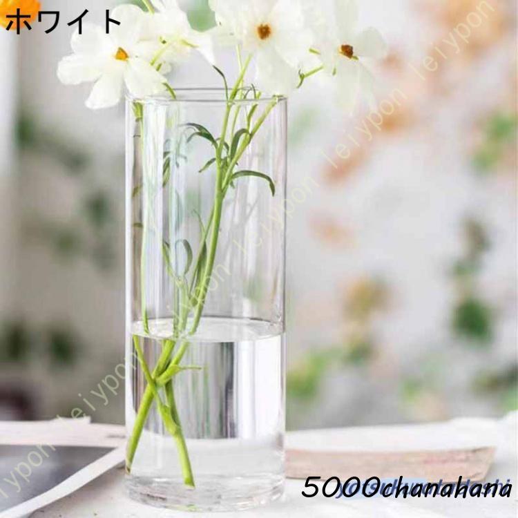 ガラス 花瓶 花器 シリンダー 円柱 おしゃれ 大 花瓶花瓶 23cmフラワー