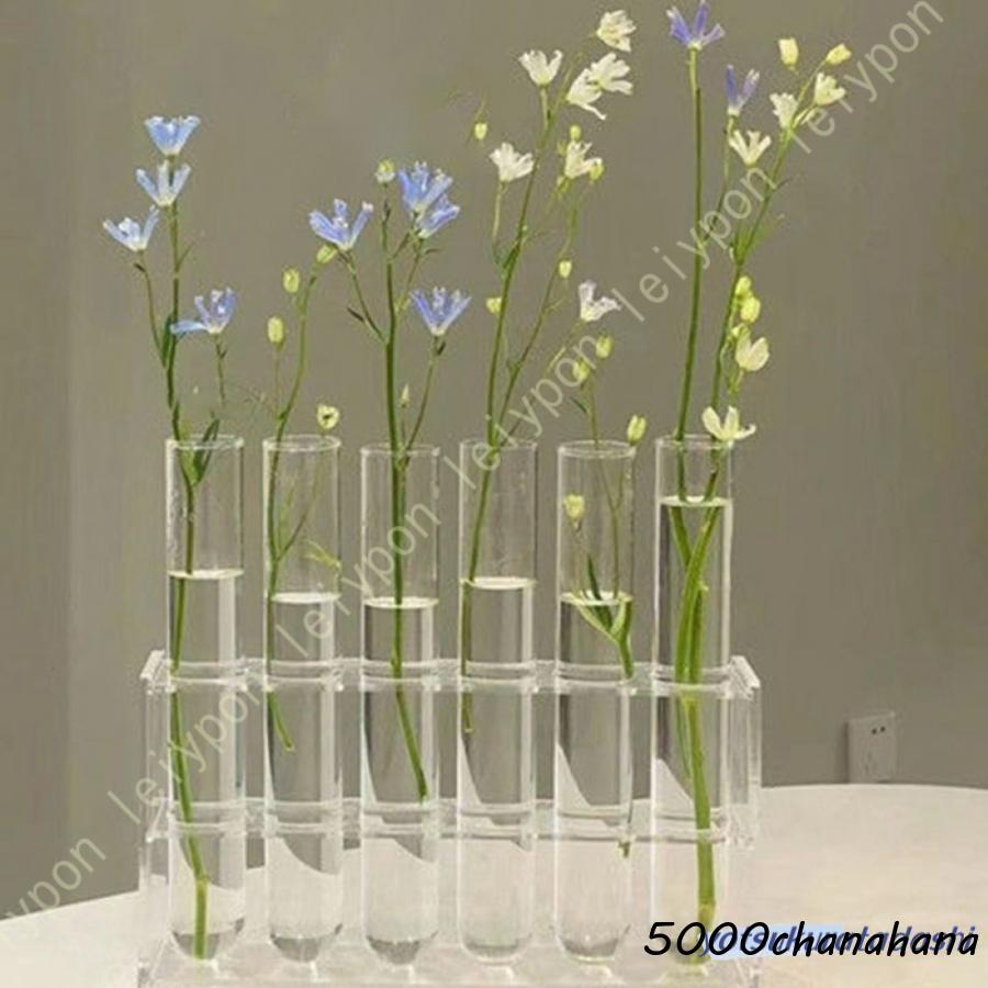 ビンテージ 花瓶 試験管 ミッドセンチュリー クリア 透 ガラス フラワーベース 一輪挿し 花瓶 ガラス フラワーベース おしゃれ 透明 北欧雑貨 試験管